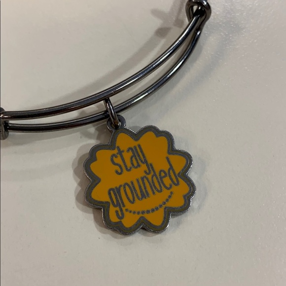 Alex and Ani Midnight Silver Stay Grounded bangle - Picture 2 of 3